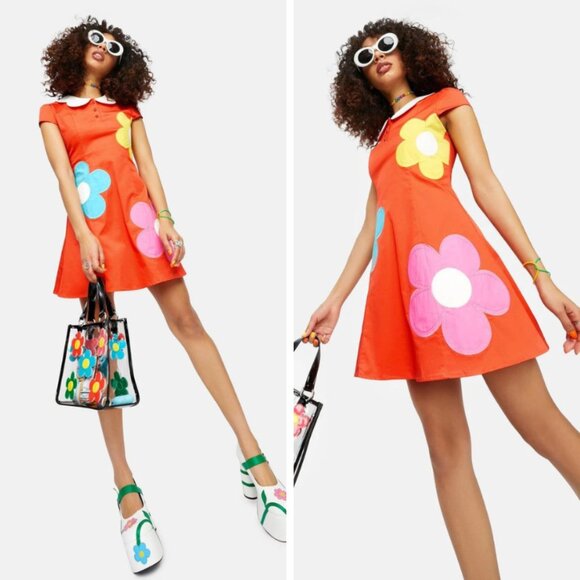 Dolls Kill Dresses & Skirts - Dolls Kill Delia's Diggin Ur Stems Flower Applique Mini Dress